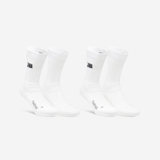 Men's/women's Low-rise NBA Basketball Socks So900 Twin-pack - White